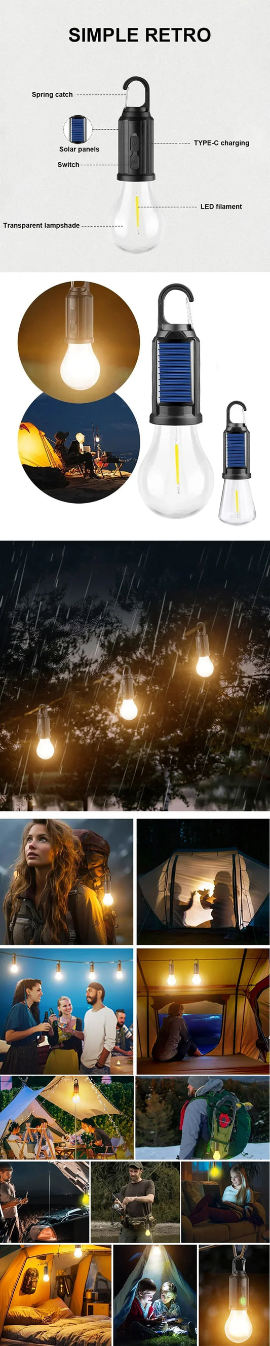 Solarbetriebene LED-Lampe