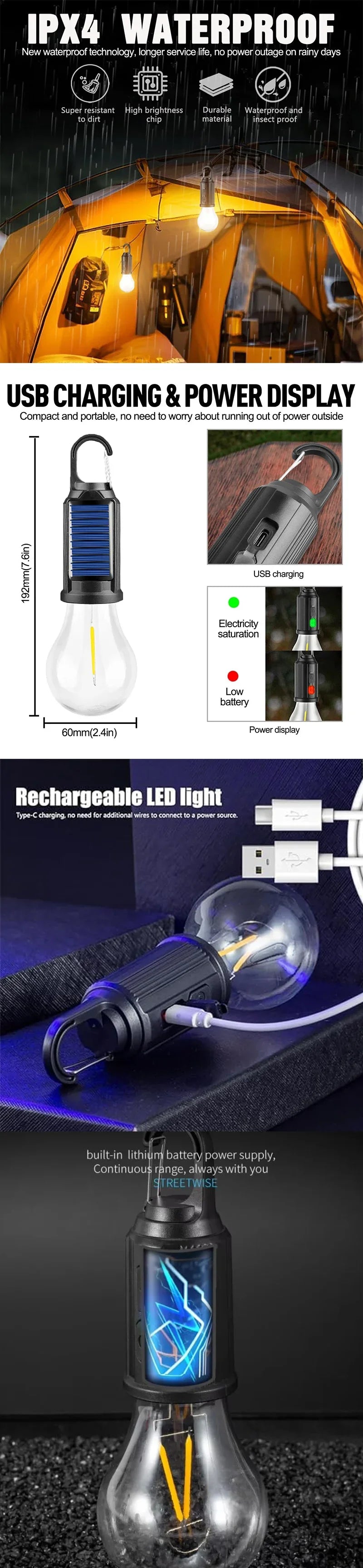 Solarbetriebene LED-Lampe